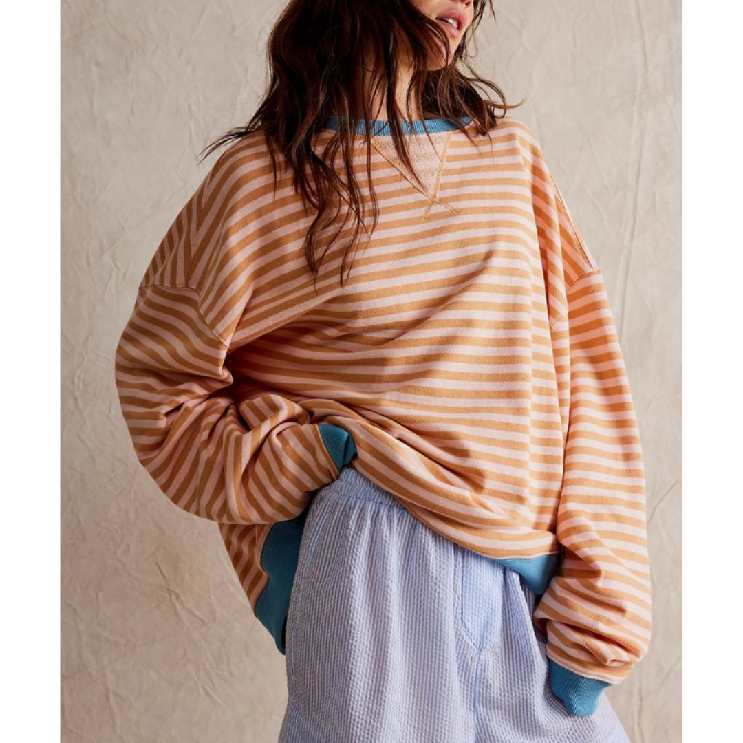 Jules | Relaxed striped pullover sweatshirt
