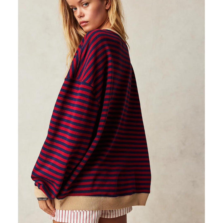 Jules | Relaxed striped pullover sweatshirt