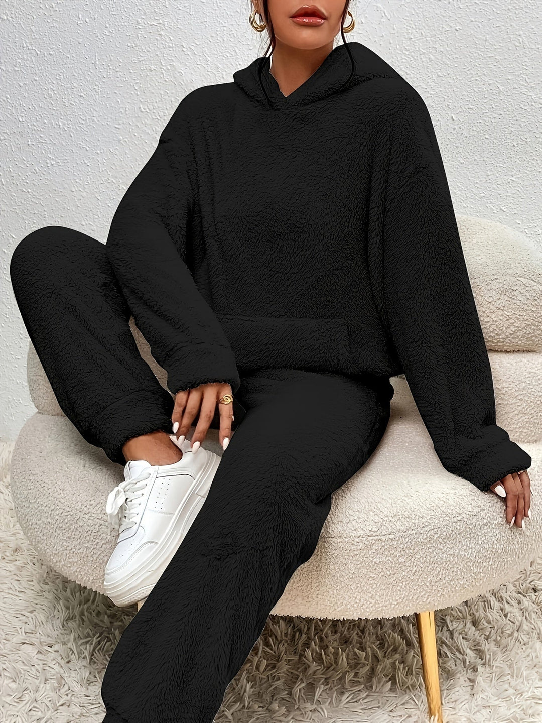 Nova | Ultra-soft cozy lounge set | Ivory | Polyester Blend | Cozy Winter Wear